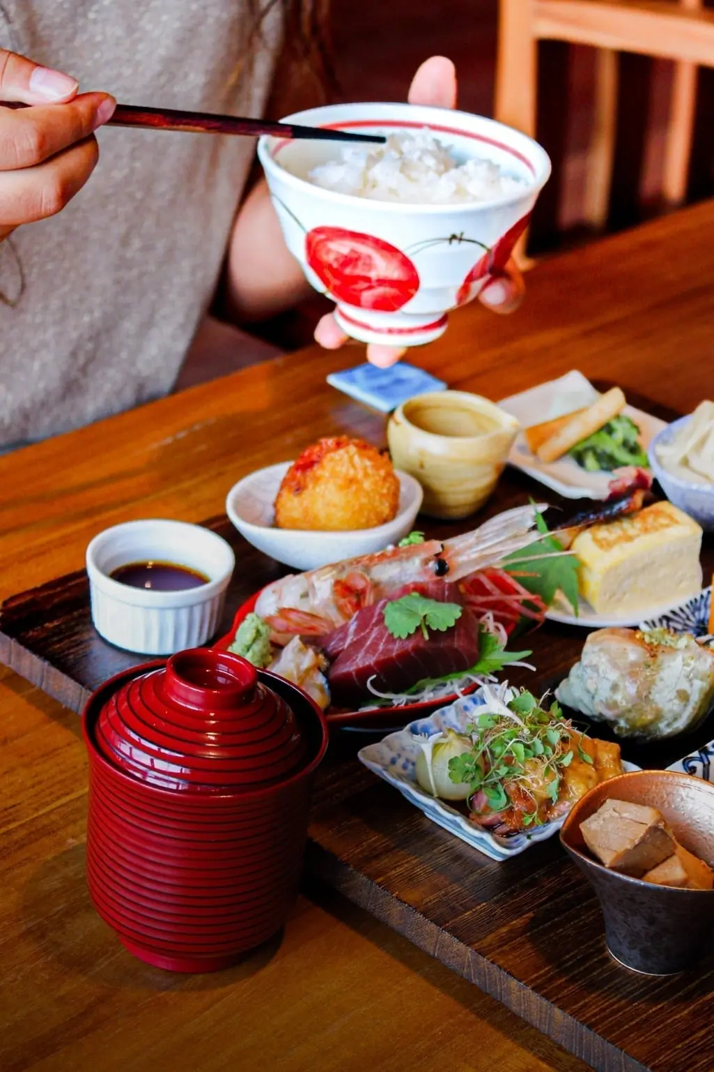 Japanese breakfast dish at Shiokaze Restaurant