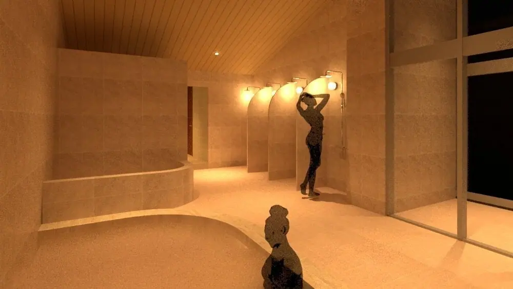 Sanso Spa onsen at Raiden Resort